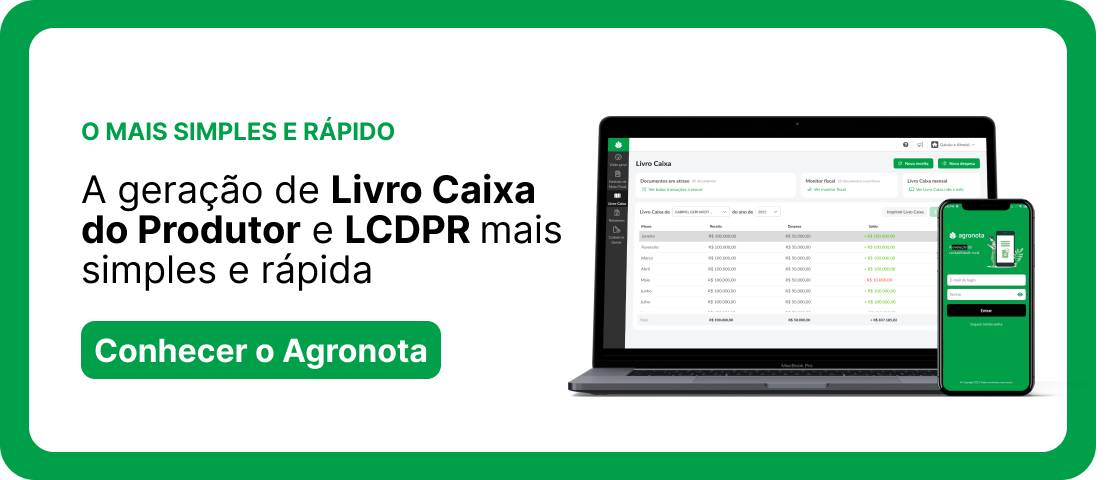 Geração de livro caixa do produtor e lcdpr mais simples e rápida