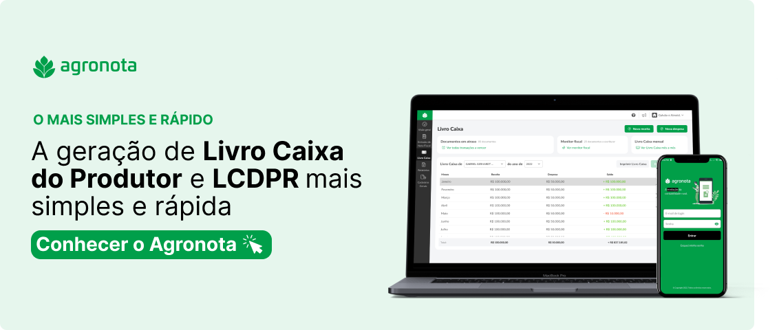 A geração de Livro Caixa do Produtor e LCDPR mais simples e rápida