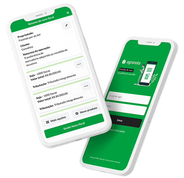 emissor de nota de produtor eletrônica com destaque automático de funrural